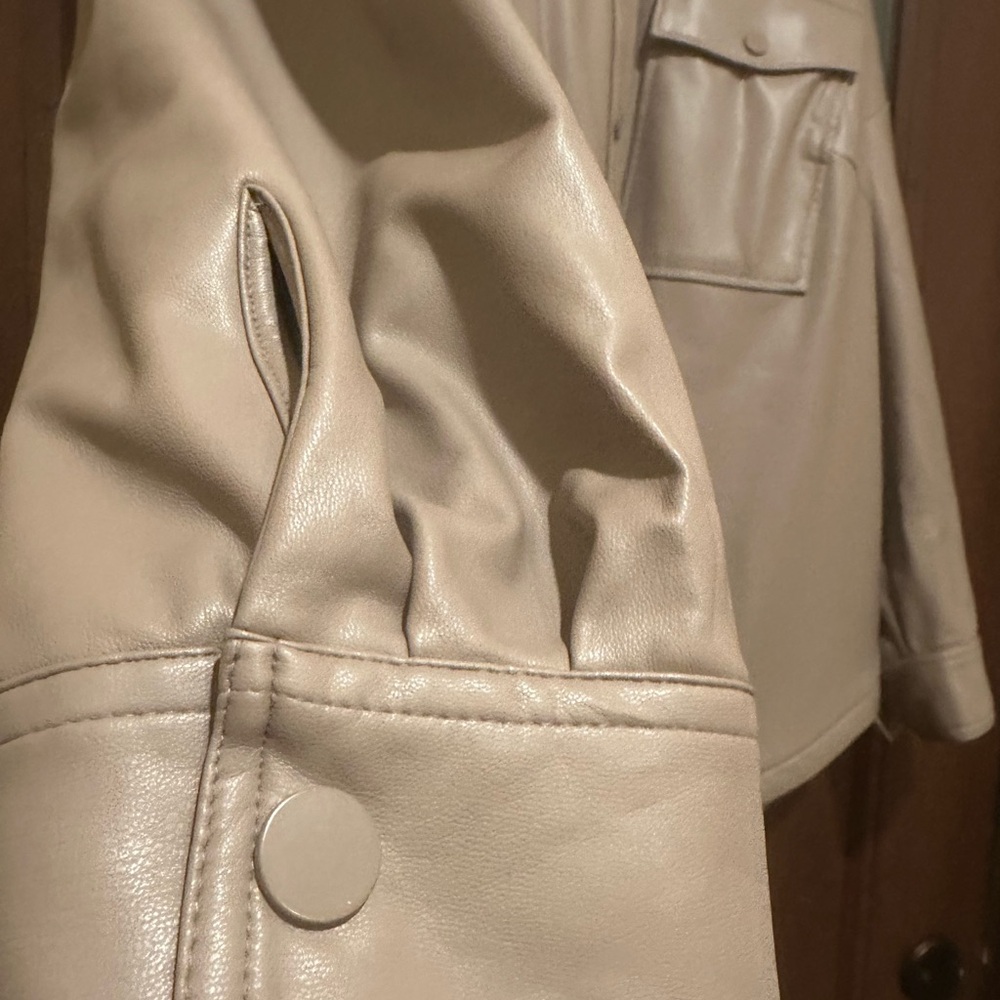 Beige Jacket, Lightweight, Soft Inside, Buttons O… - image 2